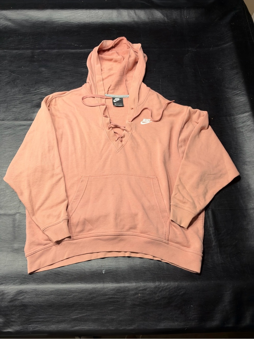 Nike Women's Lace-Up V-Neck Oversized Sweatshirt